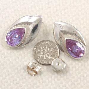 9131803-Synthetic-Amethyst-Pear-Stud-Earrings-in-Sterling-Silver