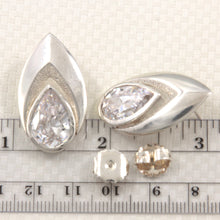 Load image into Gallery viewer, 9131804-Cubic-Zirconia-Pear-Stud-Earrings-in-Sterling-Silver