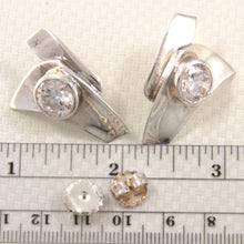 Load image into Gallery viewer, 9131807-Cubic-Zirconia-Pear-Stud-Earrings-in-Sterling-Silver