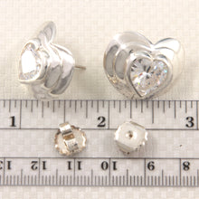 Load image into Gallery viewer, 9131808-Cubic-Zirconia-Heart-Stud-Earrings-in-Sterling-Silver
