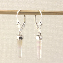Load image into Gallery viewer, 9139993-Genuine-Crystal-Hexagonal-Pointed-Silver-Earrings