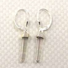 Load image into Gallery viewer, 9139994-Genuine-Crystal-Hexagonal-Pointed-Silver-Earrings