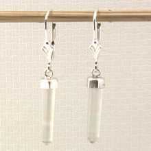 Load image into Gallery viewer, 9139994-Genuine-Crystal-Hexagonal-Pointed-Silver-Earrings