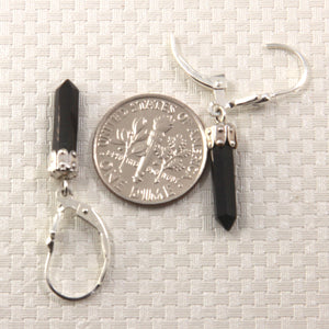 9139997-Genuine-Black-Onyx-Hexagonal-Pointed-Silver-Earrings
