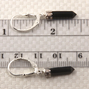9139997-Genuine-Black-Onyx-Hexagonal-Pointed-Silver-Earrings
