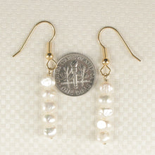 Load image into Gallery viewer, 9140010-Handcrafted-White-Small-Baroque-Pearl-Gold-Plate-Hook-Earrings