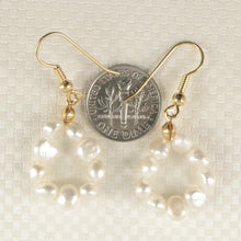 Load image into Gallery viewer, 9140020-White-Small-Baroque-Pearl Simple-Gold-Plate-Handcrafted-Hook-Earrings