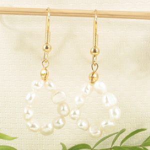 9140020-White-Small-Baroque-Pearl Simple-Gold-Plate-Handcrafted-Hook-Earrings