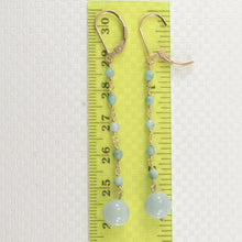 Load image into Gallery viewer, 9140021-Handcrafted-14k-Yellow-Gold-Filled-Jade-Ball-Drop-Lever-Back-Earrings