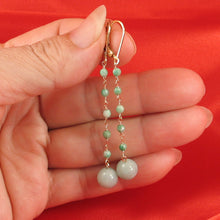 Load image into Gallery viewer, 9140021-Handcrafted-14k-Yellow-Gold-Filled-Jade-Ball-Drop-Lever-Back-Earrings