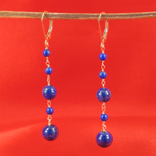 Load image into Gallery viewer, 9140023-14k-Yellow-Gold-Filled-Blue-Lapis-Lazuli-Handcrafted-Leverback-Earrings