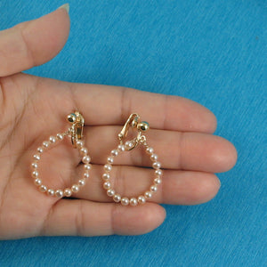 9140032-14k-Yellow-Gold-Fille- Non-Pierced-Clip-On-Handcrafted-Pink-Pearl-Earrings