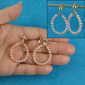9140032-14k-Yellow-Gold-Fille- Non-Pierced-Clip-On-Handcrafted-Pink-Pearl-Earrings