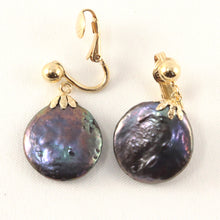 Load image into Gallery viewer, 9140041-Non-Pierced-Clip-On-Coin-Pearl-1/20-14k-Yellow-Gold-Filled-Dangle-Earrings
