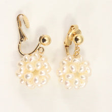 Load image into Gallery viewer, 9140050-1/20-14k-Gold-Filled-Non-Pierced-Clip-On-White-Pearl-Dangle-Earrings