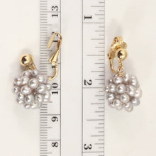 Load image into Gallery viewer, 9140054-1/20-14k-Gold-Filled-Non-Pierced-Clip-On-Gray-Pearl-Dangle-Earrings