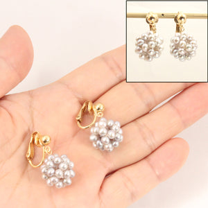 9140054-1/20-14k-Gold-Filled-Non-Pierced-Clip-On-Gray-Pearl-Dangle-Earrings