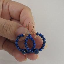 Load image into Gallery viewer, 9140122-14k-Yellow-Gold-Filled-Blue-Lapis-Lazuli-Handcrafted-Hook-Unique-Earrings