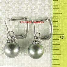 Load image into Gallery viewer, 91T0720-Well-Match-Tahitian-Pearl-Euro-Back-Dangle-Earrings