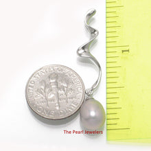 Load image into Gallery viewer, 9200092-Solid-Silver-925-Water-Flow-Pale-Lavender-Cultured-Pearl-Pendant-Necklace