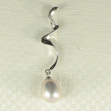Sterling Silver 925 Water Flow Pale Lavender Pearl Pendant
