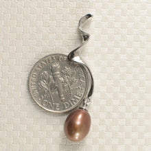 Load image into Gallery viewer, 9200093-Solid-Silver-925-Water-Flow-Chocolate-Cultured-Pearl-Pendant