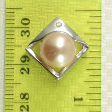 Load image into Gallery viewer, 9200102-Sterling-Silver-925-Unique-Natural-Pink-Cultured-Pearl-C.Z-Pendant