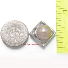 Load image into Gallery viewer, 9200102-Sterling-Silver-925-Unique-Natural-Pink-Cultured-Pearl-C.Z-Pendant