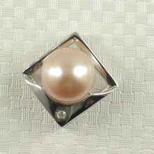 Load image into Gallery viewer, 9200102-Sterling-Silver-925-Unique-Natural-Pink-Cultured-Pearl-C.Z-Pendant