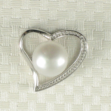 Sterling Silver 925 Love & Hearts White Pearl Pendant