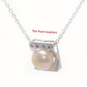 9200122-Beautiful-Craft-Silver-925-Cubic-Zirconia-Pink-Cultured-Pearl-Pendant-Necklace