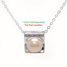 Load image into Gallery viewer, 9200122-Beautiful-Craft-Silver-925-Cubic-Zirconia-Pink-Cultured-Pearl-Pendant-Necklace