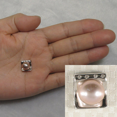 9200124-Beautiful-Craft-Silver-925-Cubic-Zirconia-Lavender-Cultured-Pearl-Pendant