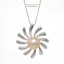 Load image into Gallery viewer, 9200152-Solid-Sterling-Silver-925-Sun-Genuine-Peach-Cultured-Pearl-Pendant