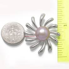Load image into Gallery viewer, 9200154-Solid-Silver-925-Sun-Design-Genuine-Lavender-Cultured-Pearl-Pendant