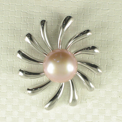 Sterling Silver 925 Sun Design Lavender Pearl Pendant