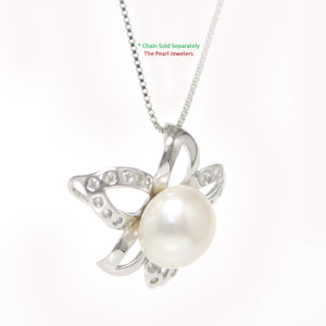 9200160-Sterling-Silver-.925-Cubic-Zirconia-Genuine-White-Cultured-Pearl-Pendant