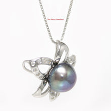 Load image into Gallery viewer, 9200161-Cubic-Zirconia-Black-Cultured-Pearl-925-Sterling-Silver-Pendant