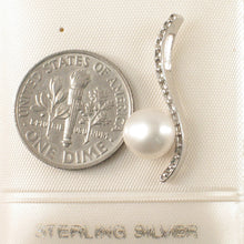 Load image into Gallery viewer, 9200200-Solid-Sterling-Silver-925-Water-Flow-Freshwater-Cultured-Pearl-Pendant