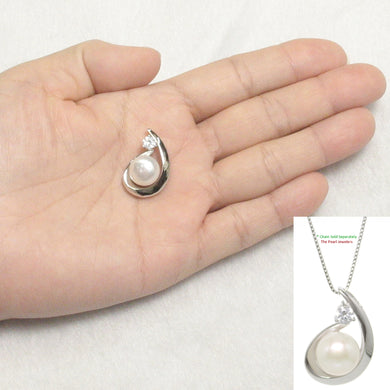 9200210-Solid-Silver-925-Unique-Cubic-Zirconia-White-Cultured-Pearl-Pendant