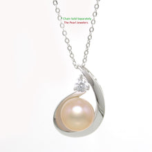 Load image into Gallery viewer, 9200212-Solid-Silver-925-Unique-Cubic-Zirconia-Pink-Cultured-Pearl-Pendant