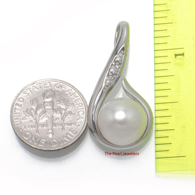 Sterling Silver 925 Fish Hook White Pearl Pendant