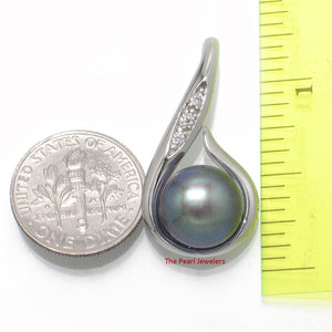 9200221-Solid-Silver-925-Fish-Hook-Cubic-Zirconia-Black-Cultured-Pearl-Pendant