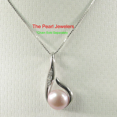 Sterling Silver 925 Fish Hook Lavender Pearl Pendant