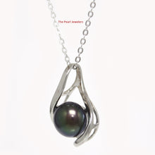 Load image into Gallery viewer, 9200321-Black-Genuine-Cultured-Pearl-Crafted-Solid-Silver-925-Pendant