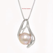 Load image into Gallery viewer, 9200322-Black-Genuine-Pink-Cultured-Pearl-Crafted-Solid-Sterling-Silver-925-Pendant