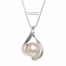 Load image into Gallery viewer, 9200322-Black-Genuine-Pink-Cultured-Pearl-Crafted-Solid-Sterling-Silver-925-Pendant