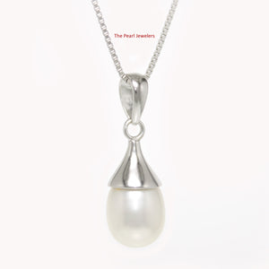 9200380-Solid-Silver-925-Genuine-Real-White-Cultured-Pearl-Pendant-Necklace