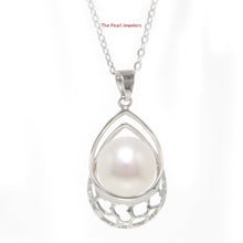 Load image into Gallery viewer, 9200400-Solid-Sterling-Silver-925-White-Freshwater-Cultured-Pearl-Pendant-Necklace