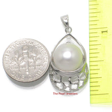 Load image into Gallery viewer, 9200400-Solid-Sterling-Silver-925-White-Freshwater-Cultured-Pearl-Pendant-Necklace